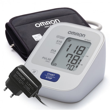 Тонометр Omron M2 Basic (HEM-7121-ARU) с адаптером 